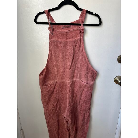 100% Linen Red Pink Jumpsuit Made in Italy - Picture 2 of 8